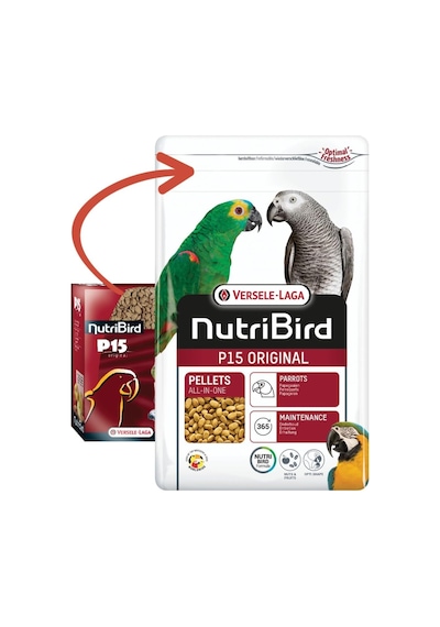Verselelaga Nutribird P15 Original Papağan Pelet Yem 1 Kg, 810-422125