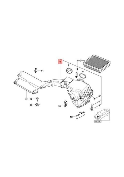 Bmw E46 M43 Hava Filtre Borusu 13711438767 550732850