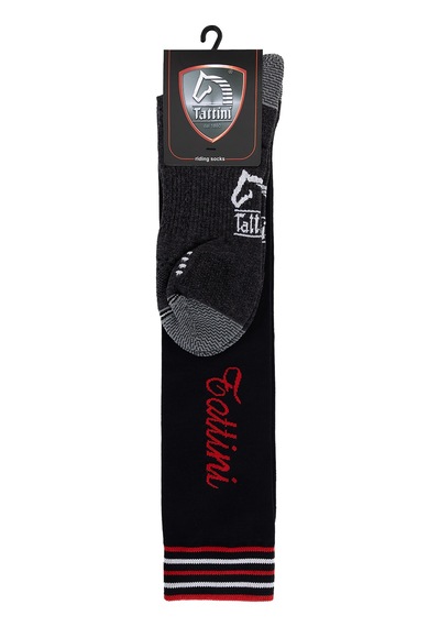 Tattini Unisex Tekstil Siyah Binici Çorap 990 Functıonal Socks Y26 Black/red