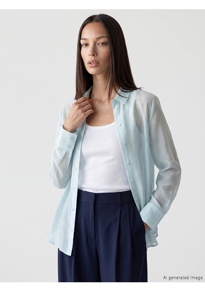 Lcwaıkıkı Classic Yeşil Oversize Kadın Gömlek