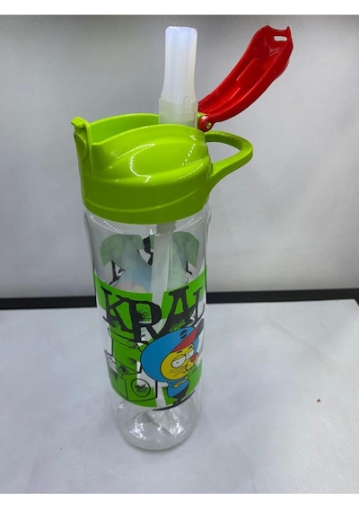 Gıpta Kral Şakir Pipetli 630cc Desenli Tritan Matara Karışık Renk 1 Adet