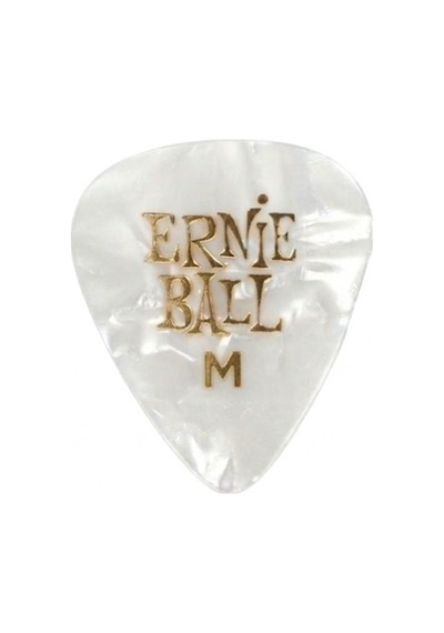 Ernie Ball P09166 Pearloid Medium Beyaz Gitar Pena 3 Adet 0,72mm