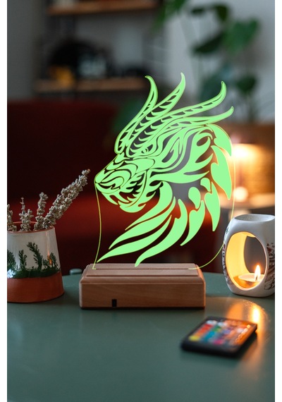 Özel Tasarım Fantastik Ejderha 3D Led Lamba