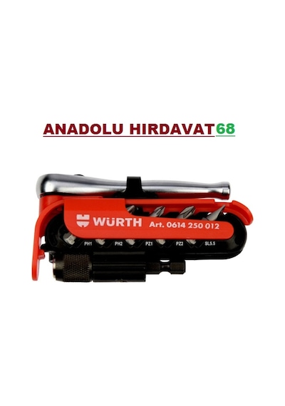 Würth Tornavida Bits Uç Seti Lokma Cırcır Set 12pcs Germany
