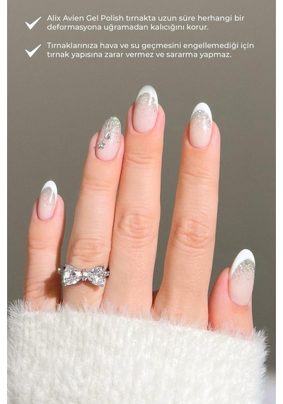 Alix Avien Uv Kalıcı Gri Simli Jel Oje 20 Gel Polish 12 Ml
