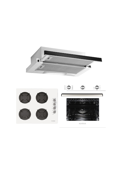 Alveus Destiny 614 MFA 614 - GLS 640 - F6 ECR Beyaz Ankastre Set