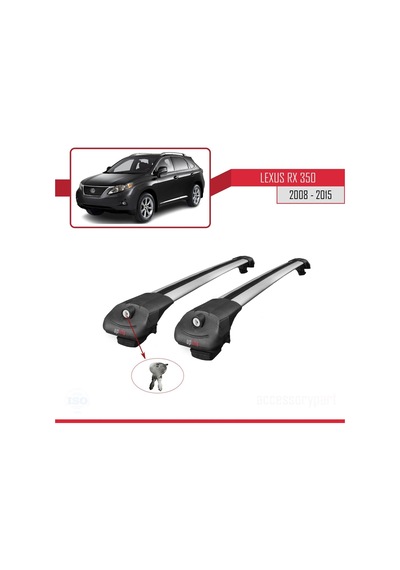 Lexus Rx350 - Rx350-2 2008-2015 Arası İle Uyumlu Ace-1 Ara Atkı Tavan Barı Gri