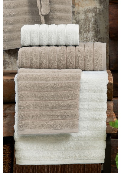 Elart Soft Bornoz Aile Seti 6 Parça 70x135 Cm Bej-krem Bej
