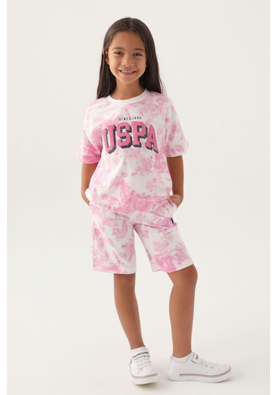 U.S. Polo Assn. Kız Çocuk Krem Bermuda Pijama Takım1819 001