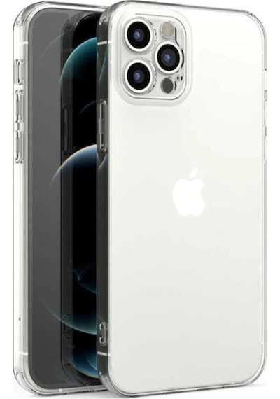 Apple Uyumlu iPhone 12 Pro Max Kılıf Şeffaf Yumuşak Silikon Kamera Korumalı Yüksek Kalite Turuncu