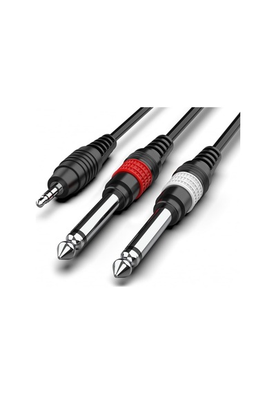 Bk-Teknolojimarket 3.5Mm 1/8" Trs - 2 X 6.35Mm 1/4" Ts Mono Y Ayırıcı Kablo - 1.5 M. Bk-Teknolojimarket 3.5Mm 1/8" Trs - 2 X 6.35Mm 1/4" Ts Mono Y Ayırıcı Kablo - 1.5 M.