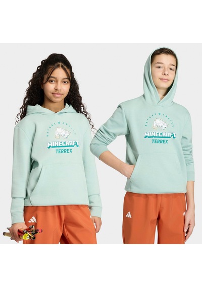 Adidas K Minecraft Mt Çocuk Yeşil Sweatshirt Kv6480
