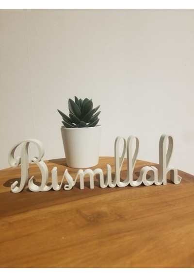 Bismillah Yazılı Modern 3d Dekoratif Masa Ve Raf Aksesuarı