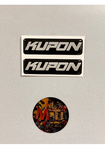 Kupon Damla Sticker Etiket 3d Damla Silikon Direk Arması Kupon Epoksi Sticker 2adet 6x2cm siyah