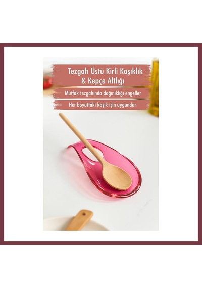 Storeşahin Akrilik Mürdüm Tezgah Üstü Kirli Kaşıklık & Kepçe Altlığı Shn0720