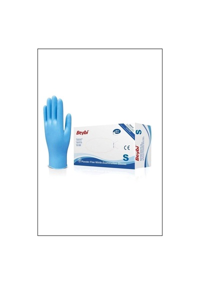 Beybi Pudrasız Mavi Nitril Eldiven-küçük S - 100'lü Belirtilmemiş