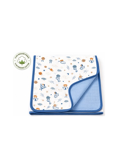 %100 Organik Bebek Battaniyesi 80 80 Beyaz