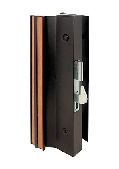C 1001 Sliding Glass Handle Set 10cm - 2.4cm. Extruded Aluminium Hook Style Surface Mount