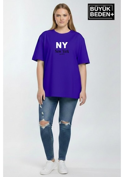 Superlife Kadın Büyük Beden Ny New York Baskılı 3xl-6xl Bisiklet Yaka Tshırt Spr26btsk510-15 Saks Mavi Superlife Kadın Büyük Beden Ny New York Baskılı 3xl-6xl Bisiklet Yaka Tshırt Spr26btsk510-15 Saks Mavi