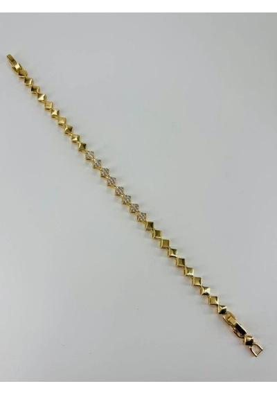 Renk Pirinç Cm Bileklik 17+2 Cm - Kbl0491 Altın