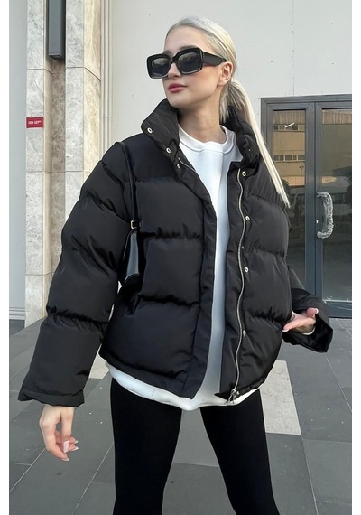 Madmext Siyah Oversize Basic Mont Mg1549
