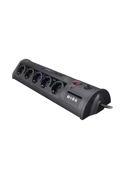S-link 10'lu Parcbeny Serisi Swv-prz 100 Prizhive 3m 1860 Joule 1.5mm 1 Usb 1 Typec 2.1a/5v 16a 250v 3680w 10'lu Akım Korumalı Priz