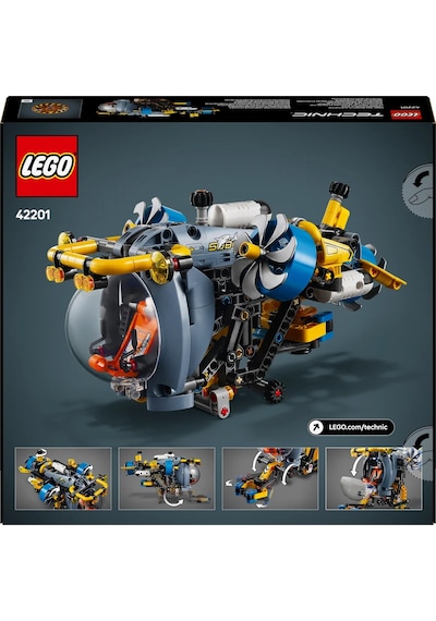 LEGO® Technic Derin Deniz Araştırma Denizaltısı 42201 - 9 Yaş ve Üzeri Mühendislik ve Bilimi Seven Çocuklar için Oyuncak Yapım Seti (413P)