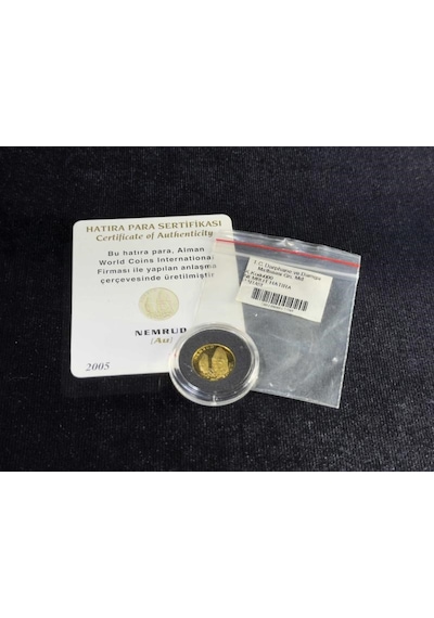 Darphane 2003 Nemrud Altın Hatıra Sikkesi Proof Baskı 24 Ayar Sertifikalı