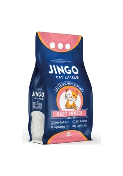 Jingo Bebek Pudra Kokulu İnce Taneli 5 Lt Kedi Kumu