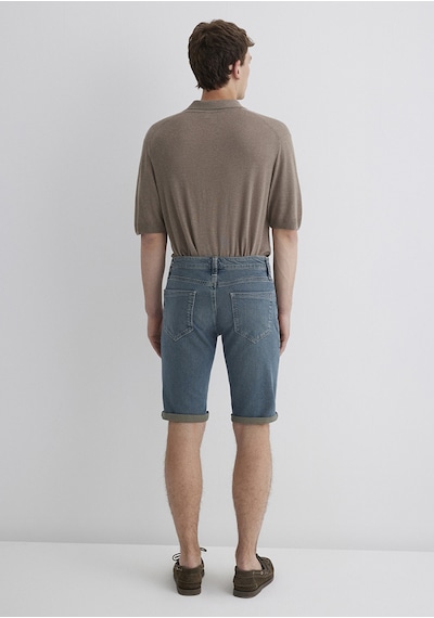 Mavi - Nicholas Mavi Premium Vintage Puslu Indigo Jean Şort 0416089816 Koyu Mavi