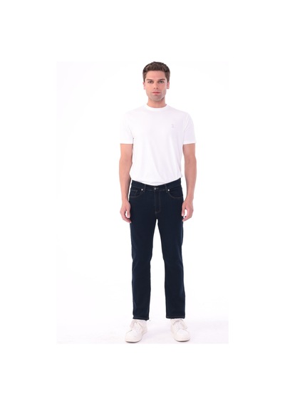 Blayn Jeans Erkek Tint Efekt Diz İzi Yapmayan Pamuklu Esnek Denim Jean Kot Pantolon Regular Kalıp Koyu Zift