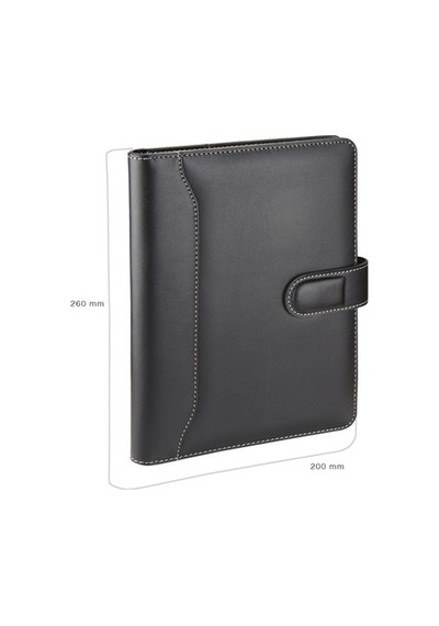 Organizer Ajanda Tarihsiz Çizgili 20x26 CM - Siyah