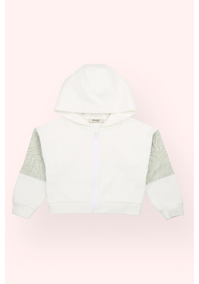 Panço Kız Çocuk Fermuarlı Sweatshirt Ekru