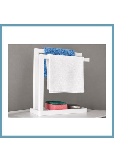 Bezos 3d Baskı Havluluk Ve Sabunluk Organizer - Lavabo Üstü Çok Amaçlı Düzenleyici-beyaz Mbt06