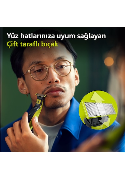 Philips OneBlade QP2724/20 Elektrikli Tıraş Makinesi - Sakal & Vücut - Islak & Kuru Kullanım