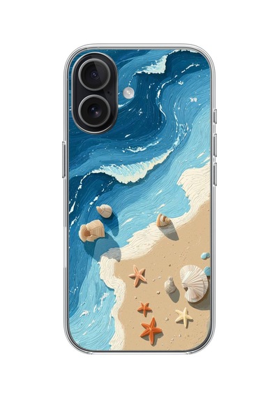 İphone 17 Uyumlu Deniz Yıldızı Tatilde Baskılı Silikon Kılıf