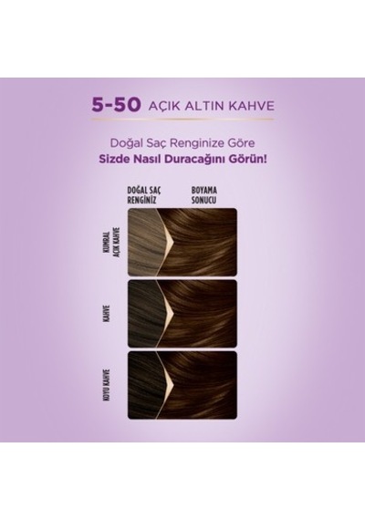 Açık Altın Kahve Renkli Saç Boyası 5-50