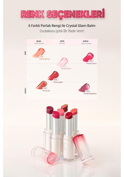 Yoğun Pigmentli Ve Işıltılı Dudak Balmı Crystal Glam Balm 06 Honey Fig