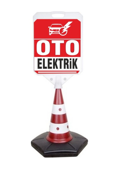 Oto Elektrik Temalı Reklam ve Uyarı Dubası 1 Adet