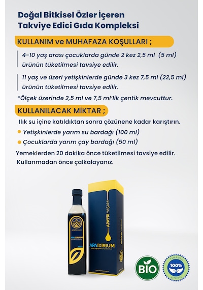 Apayrı Yaşam Apaixirium Bitkisel Esanslı Günlük Canlandırıcı Konsantre 500 ML