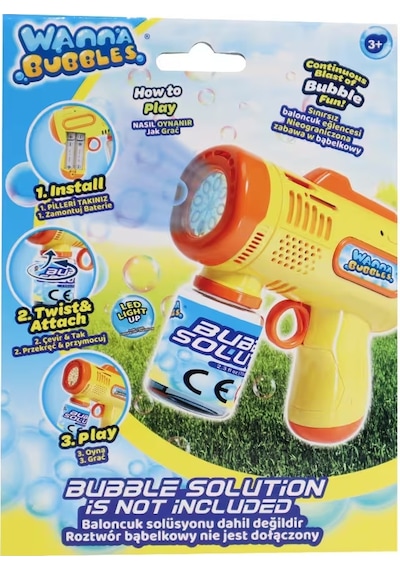 Wanna Bubbles Pilli Köpük Tabancası - Mavi