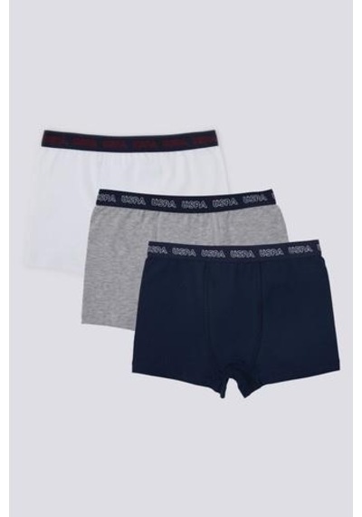 U.S. Polo Assn. U.s Polo Erkek Çocuk Boxer 3'lü Takım Mavi