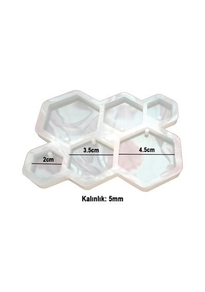 Epoksi 6 Lı Altıgen Küpe Kalıbı Silikon