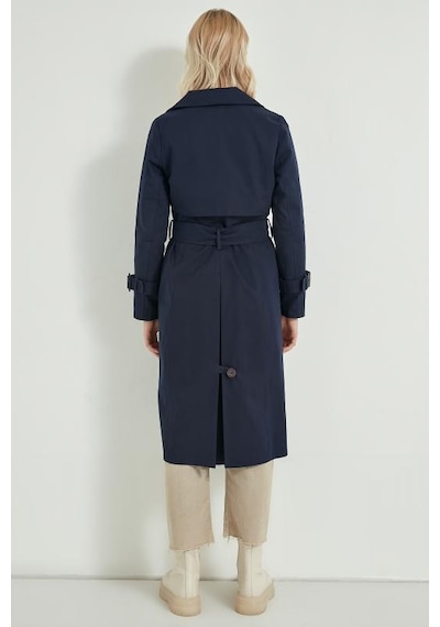 Pastelastore %100 Pamuk Gabardin Uzun 110cm Astarlı Kemerli Kadın Trençkot 1111 Lacivert Pastelastore %100 Pamuk Gabardin Uzun 110cm Astarlı Kemerli Kadın Trençkot 1111 Lacivert
