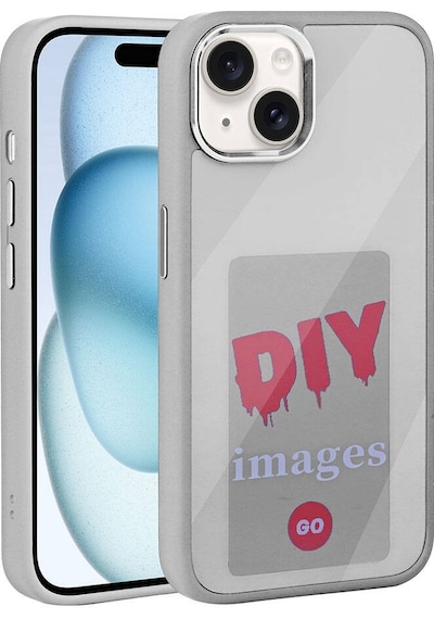 Goocamp Apple iPhone 15 Uyumlu Ekranı Yansıtan Akıllı Nfc Kılıf-gri Gri
