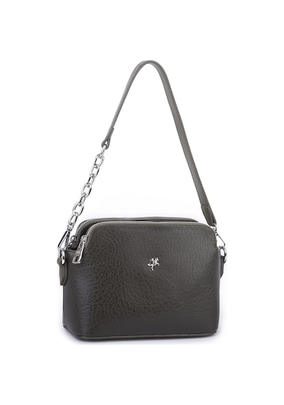 Nas Bag Kadın Sade Şık Omuz Ve Çapraz Zincirli Ve Uzun Çift Askılı 20x15 Cm Haki Victoria