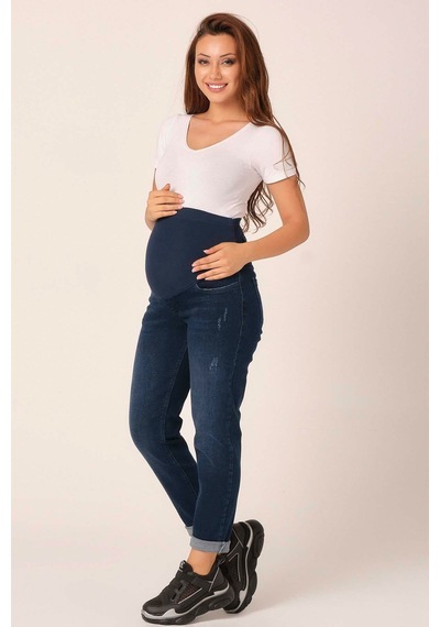 Busa Hamile Regular Fit Kot Pantolon Lacivert-lacivert