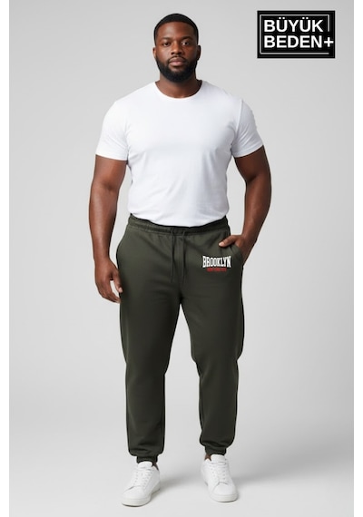 Süperlife Erkek Büyük Beden Brooklyn 1970 Baskılı Paça Lastikli Jogger İnce Eşofman Altı Spr26bea951-3 Haki Süperlife Erkek Büyük Beden Brooklyn 1970 Baskılı Paça Lastikli Jogger İnce Eşofman Altı Spr26bea951-3 Haki