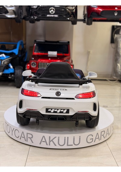 Mercedes Gt Akülü Araba 0-6 Yaş Kumandalı Özel Plaka Hediye Beyaz