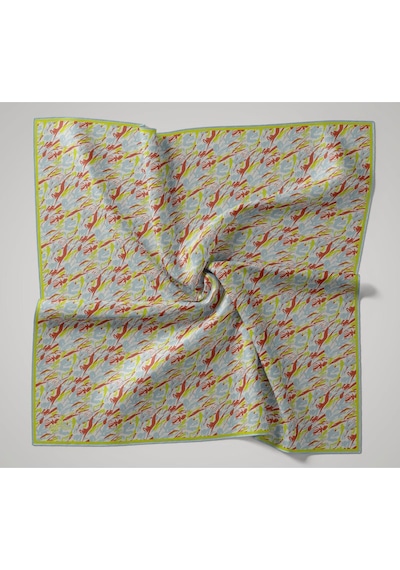 Silk Home Soft Eşarp 73091-13 Bebe Mavi, Parlak Turuncu, Fıstık Yeşili